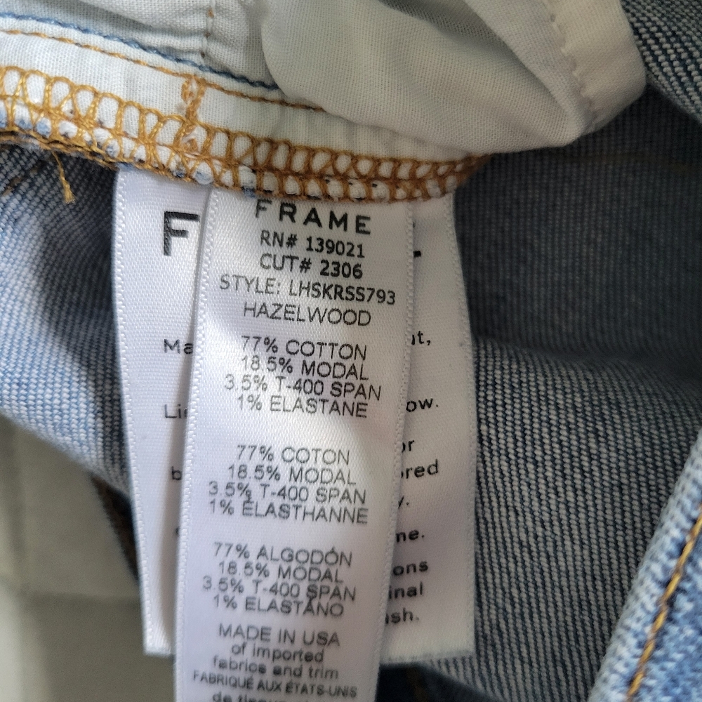 Frame Denim Le High Skinny High Waist Crop In Hazelwood Sz 25 - Picture 10 of 11